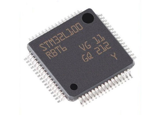 microcontroller IC 64LQFP del centro del chip STM32L100RBT6 del circuito integrato 32MHz singoli