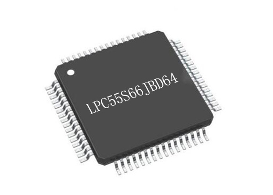 Microcontroller IC 150MHz 64TQFP del centro del chip LPC55S66JBD64 del circuito integrato singolo
