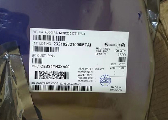 Estensore dell'ingresso/uscita di 16 bit di megahertz 28-SOIC MCP23017T-E/SO del chip 1,7 di IC con l'interfaccia seriale