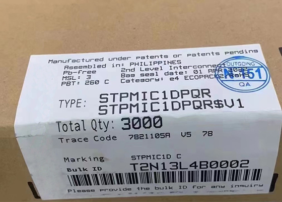 Gestione di potere dei convertitori 44WFQFN del dollaro SMPS del chip STPMIC1DPQR del circuito integrato