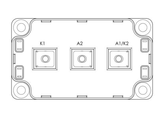 il diodo di raddrizzatori automobilistico dei moduli MSCDC450A120AG di 1200V IGBT allinea il modulo 450A