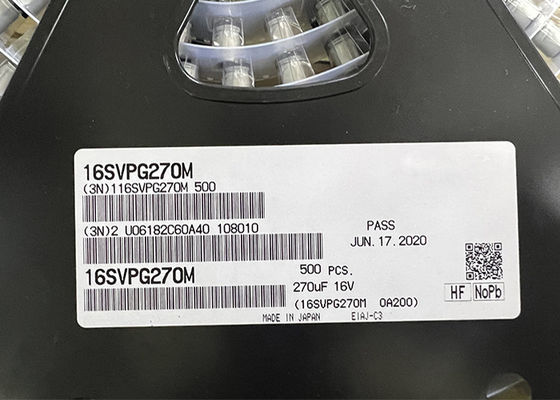 16SVPG270M Integrated Circuit Chip Aluminum Polymer Capacitors 270µF SMD radiale