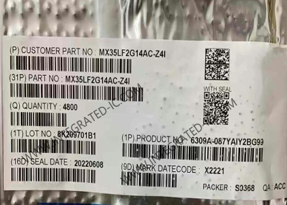 MX35LF2G14AC-Z4I Memoria IC Chip 2Gbit Serial NAND Flash Memory IC 3V Serial NAND Memory