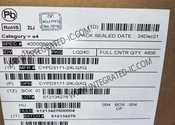 CYPD3171-24LQXQ Integrated Circuit Chip EZ-PDTM CCG3PA Controller di porta USB tipo-C