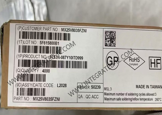 MX25V8035FZNI Memoria IC Chip da 2.3V a 3.6V 8 Mbit NOR Memoria flash WSON-8