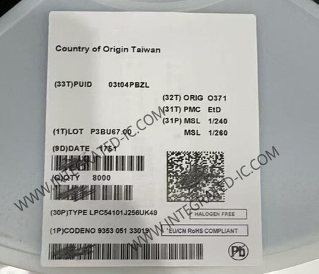 LPC54101J256UK49 Microcontrollore MCU 100MHz Microcontrollori a singolo nucleo a 32 bit
