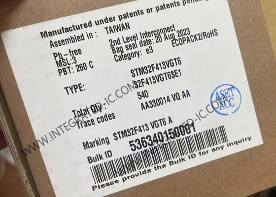 Microcontroller IC dell'ISTANTANEO 100LQFP del microcontroller MCU STM32F413VGT6 1MB