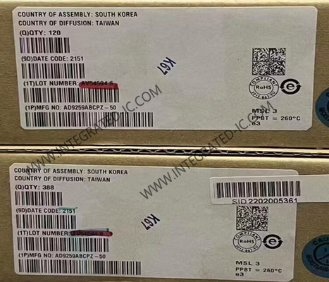 AD9259ABCPZ-50 Chip di circuito integrato a 14 bit ADC 50MSPS Converter analogico a digitale