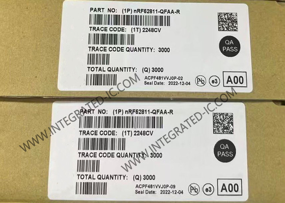 NRF52811-QFAA-R BT IC 2.4GHz Low Energy BT 5.4 SoC QFN48 BT 5.4 Sistema su chip
