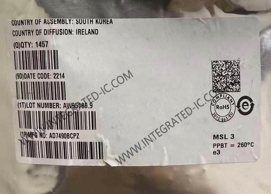 Chip a circuito integrato AD7490BCPZ convertitore analogico-digitale a 12 bit a 16 canali 1MSPS con sequenziatore