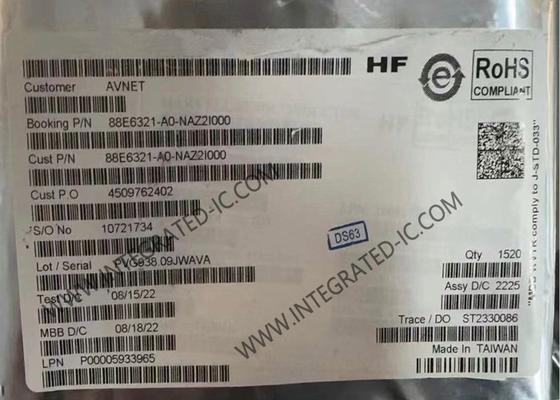 88E6321-A0-NAZ2I000 Ethernet IC a 7 porte non gestito per l'automotive Ethernet Switch IC