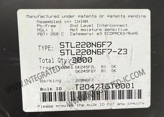 STL220N6F7 Chip di circuito integrato 60V 120A STripFET F7 Potenza MOSFET Transistor