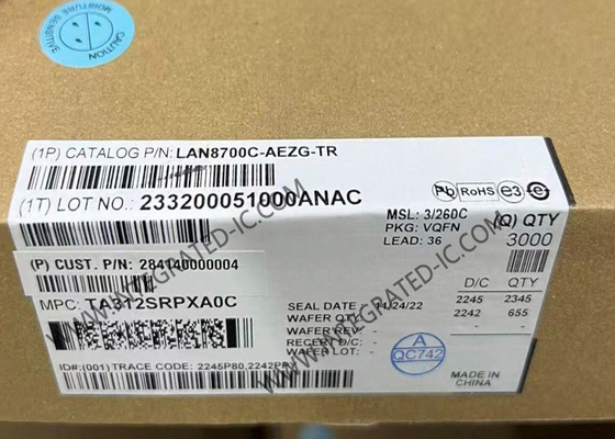 LAN8700C-AEZG IC Ethernet 10/100 Base-T/TX Ethernet Transceiver di livello fisico