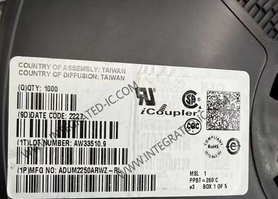 ADUM2250ARWZ Chip di circuito integrato Isolatori digitali commutabili a caldo Isolatori I2C doppi a 1 Mbps