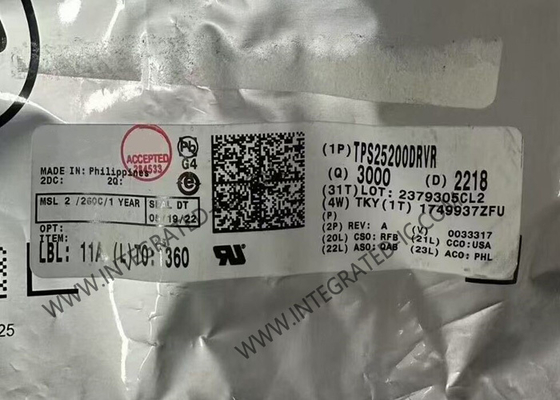 TPS25200DRVR chip di circuito integrato 5V eFuse con limite di corrente regolabile con precisione e pinza di sovratensione