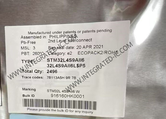 Chip istantaneo del microcontroller MCU 2MB IC del BRACCIO Cortex-M4 STM32L4S9AII6 169UFBGA 32Bit
