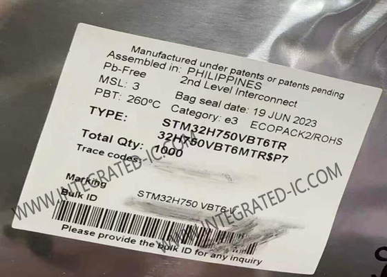 Microcontrollore STM32H750VBT6TR MCU 32Bit Microcontrollori 480MHz STM32H7 Serie MCU