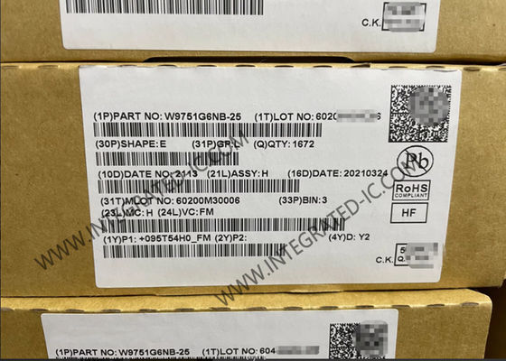 W9751G6NB-25 Chip IC di memoria 512Mbit SDRAM parallela DDR2