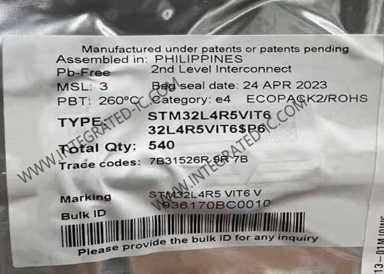 STM32L4R5VIT6 Microcontrollore MCU microcontrollore a potenza ultra bassa chip 100LQFP