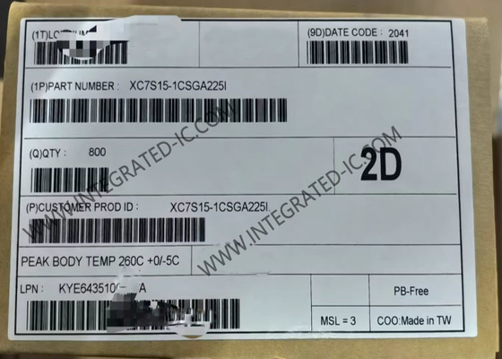 XC7S15-1CSGA225I Field Programmable Gate Array FPGA ad alte prestazioni, package 225-LFBGA