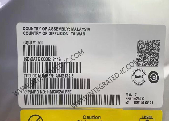 HMC802ALP3E Integrated Circuit Chip GaAs MMIC Attenuatore di controllo positivo digitale a 1 bit