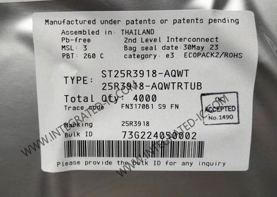ST25R3918-AQWT Chip a circuito integrato Multi-purpose NFC Transceiver