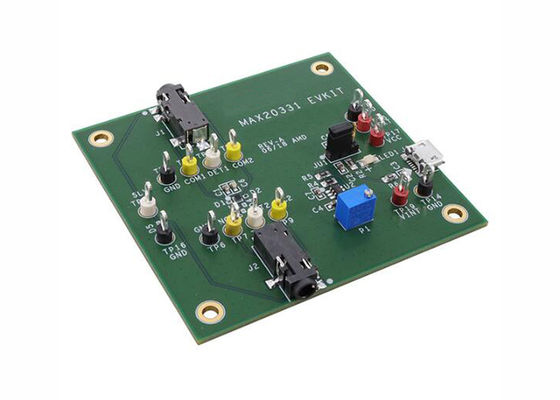 Scheda di valutazione Embedded Solutions MAX20331EVKIT per OVP linea audio MAX20331