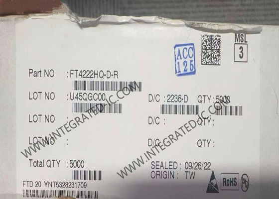 FT4222HQ-D Circuito integrato Chip USB 2.0 a Quad SPI I2C Bridge Controller