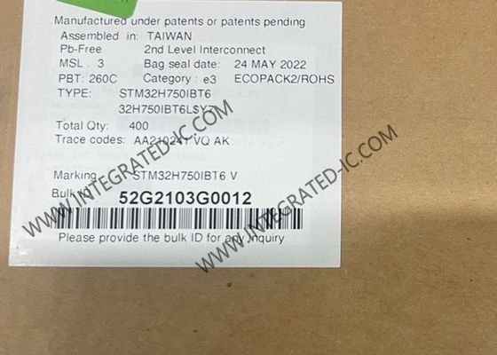 Microcontrollore STM32H750IBT6 MCU con velocità di 480MHz, 128KB FLASH e tensione di esercizio da 1,62V a 3,6V