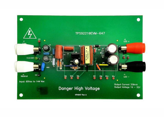 Modulo di valutazione del controller driver LED PFC naturale per illuminazione TPS92210EVM-647 Embedded Solutions