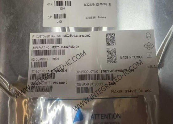 MX25U6432FM2I02 Circuito integrato di memoria Flash NOR da 64 Mbit con interfaccia SPI a 133 MHz in package SOP8