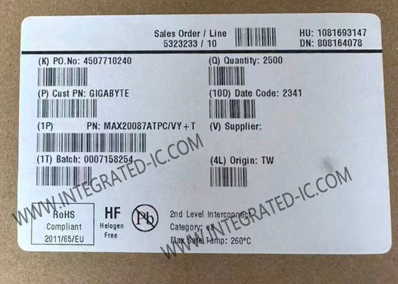 Circuito integrato MAX20087ATPC con corrente di carico da 600mA, alimentazione in ingresso da 3V a 15V e isolamento da cortocircuito a batteria a 26V
