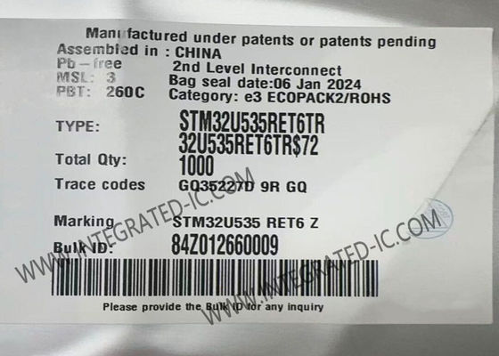 STM32U535RET6 Microcontrollore MCU a bassa potenza con FPU Arm Cortex-M33 MCU con TrustZone