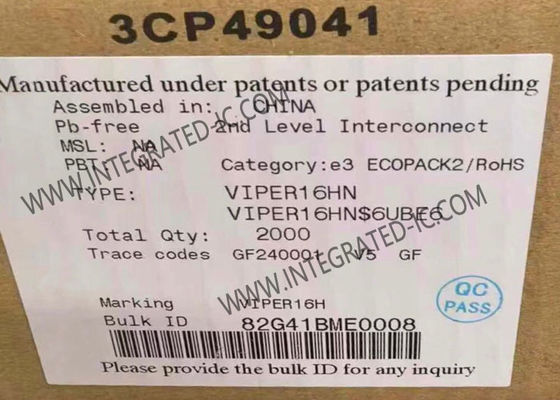 VIPER16HN Integrated Circuit Chip with 6W High Voltage Converter 800V Avalanche Ruggedness and Standby Power < 30 mW