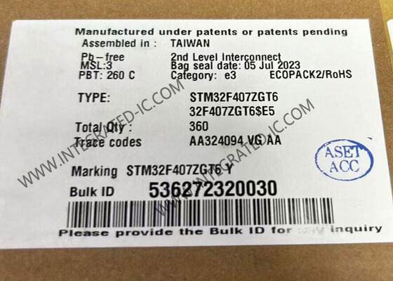 Microcontroller ISTANTANEI del Unico centro di 32 bit del chip STM32F407ZGT6 del circuito integrato 1MB