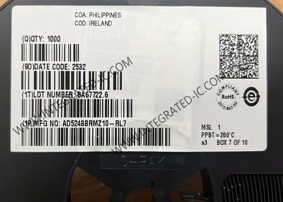 AD5248BRMZ10 256-Posizione 10 kOhms I2C Potenziometro digitale compatibile IC MSOP10 pacchetto