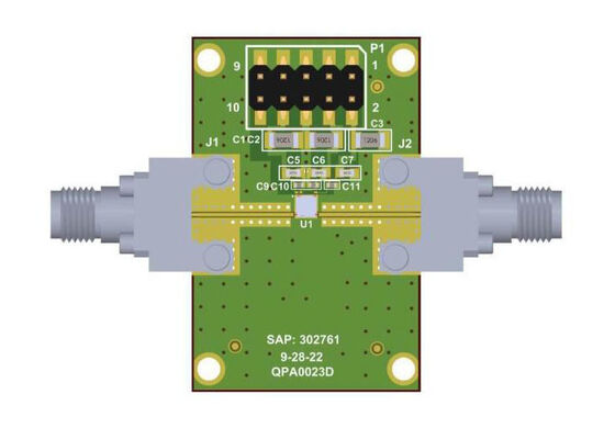 QPA0023DEVB Scheda di valutazione amplificatore driver 1W da 6GHz a 18GHz per soluzioni embedded