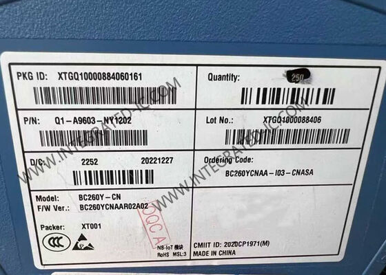 Modulo di comunicazione wireless BC260YCNAA-I03-CNASA LTE Cat NB2 con package LCC e consumo energetico ultra-basso