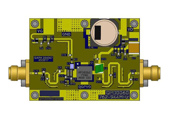QPD0060PCB4B01 Scheda di valutazione transistor di potenza RF GaN 90W 48V Embedded Solutions