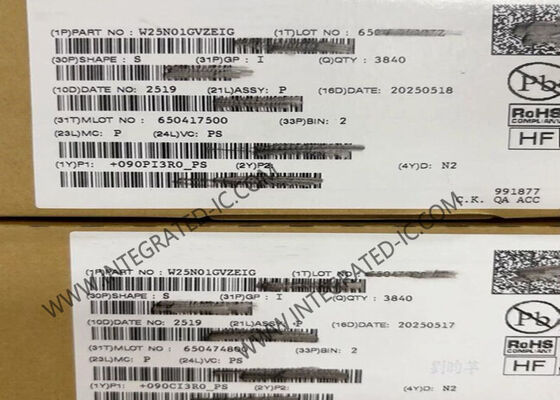 W25N01GVZEIG 1 Gbit 104MHz Interfaccia SPI SLC NAND Flash Memory IC Chip