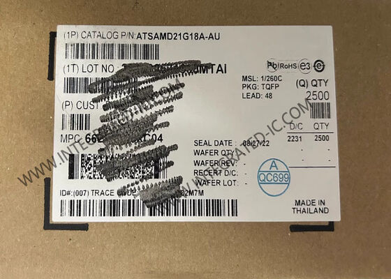 Microcontrollore ATSAMD21G18A-AU MCU 48MHz ad alte prestazioni a 32 bit con 256 kB di Flash e 32 kB di SRAM