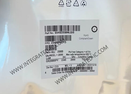 6V49205BNLGI8 Chip a circuito integrato, orologio di sistema a 125 MHz con frequenza DDR selezionabile e uscite PCIe LP-HCSL