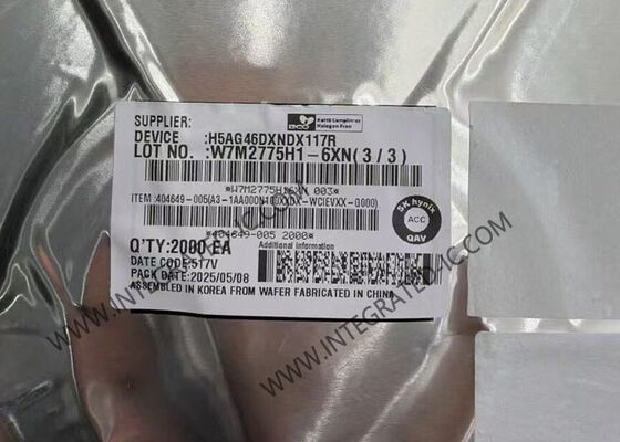 H5AG46DXNDX117R Memory IC Chip 16Gbit DDR4 DRAM con velocità di trasferimento dati di 3200Mbps in pacchetto BGA-96