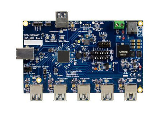 EVB-USB5806 Soluzioni incorporate USB5806 6-Port USB3.2 SmartHub Board di valutazione