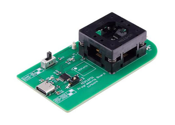 Scheda di programmazione per circuito integrato di gestione dell'alimentazione MCP16701 per soluzioni integrate EV75W27A