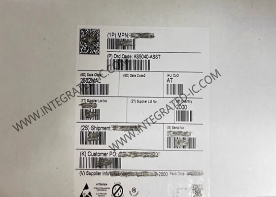 AS5040-ASST Sensore IC Sensore rotativo con risoluzione di 10 bit, angolo di funzionamento di 360° e velocità massima di rotazione di 30.000 giri al minuto