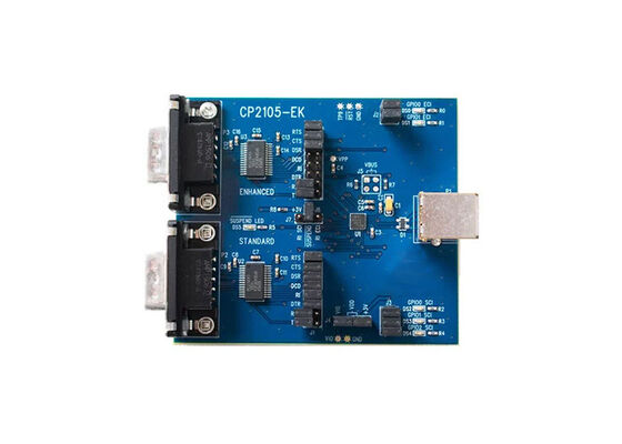 Scheda di valutazione dell'interfaccia bridge da USB 2.0 a UART duale per soluzioni integrate CP2105EK
