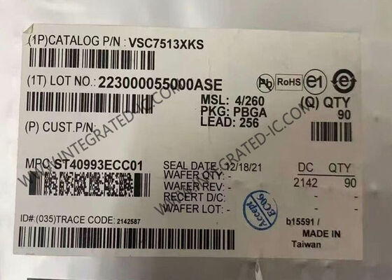 VSC7513XKS Ethernet IC 8-Port Industrial Gigabit Ethernet Switch con 4 Cu PHY