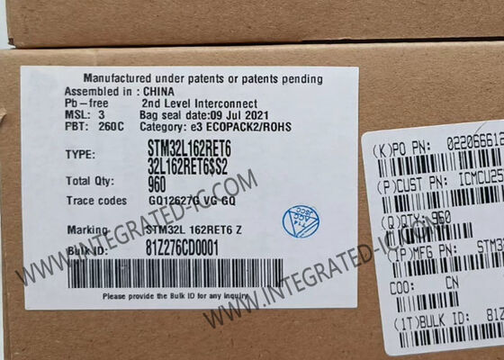 STM32L162RET6 Microcontrollore MCU con 32MHz ARM Cortex-M3, 512KB di memoria flash e 51 pin I/O