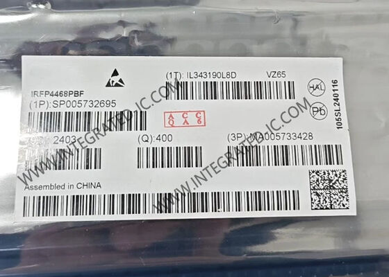 IRFP4468PBF Potenza MOSFET chip di circuito integrato 100V Voltaggio di scarico-sorgente 290A Corrente di scarico continua 2mOhm Resistenza di scarico-sorgente in TO-247-3 pacchetto
